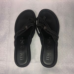 Italian Shoemakers - Black Sandals- Size 9
